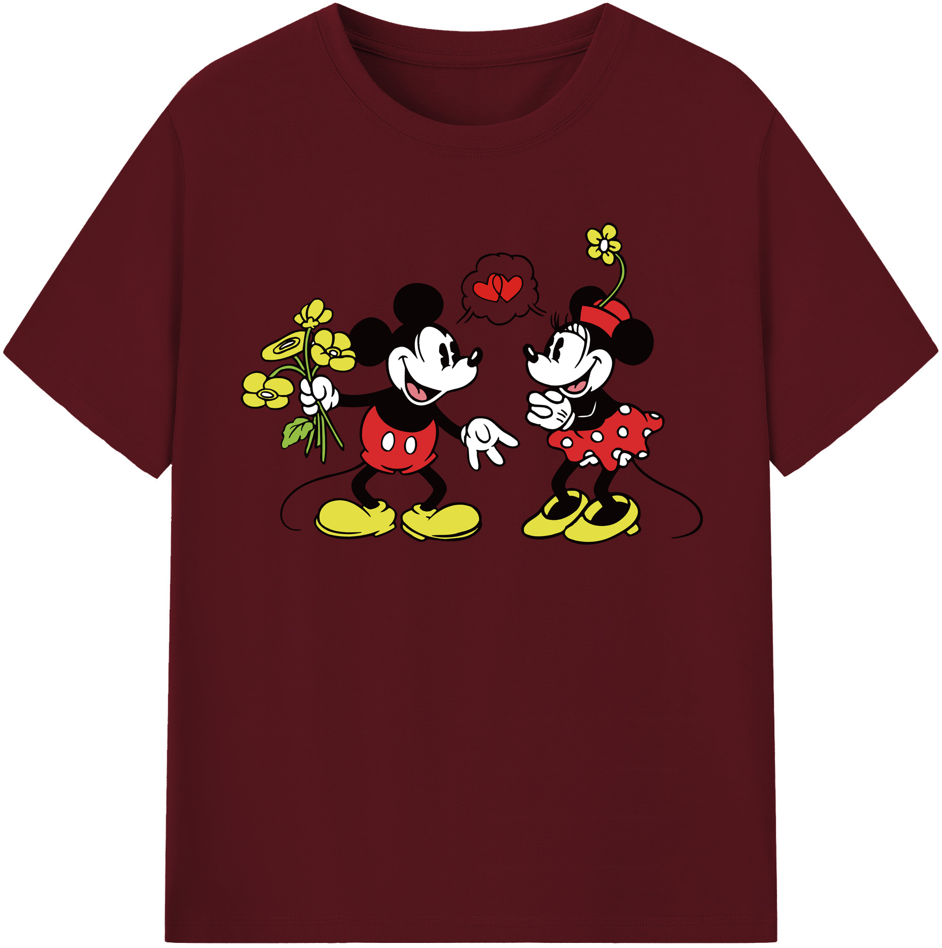 （画像用） ミッキーマウス Mickey Mouse 綿100％半袖Tシャツ（フロントプリント）